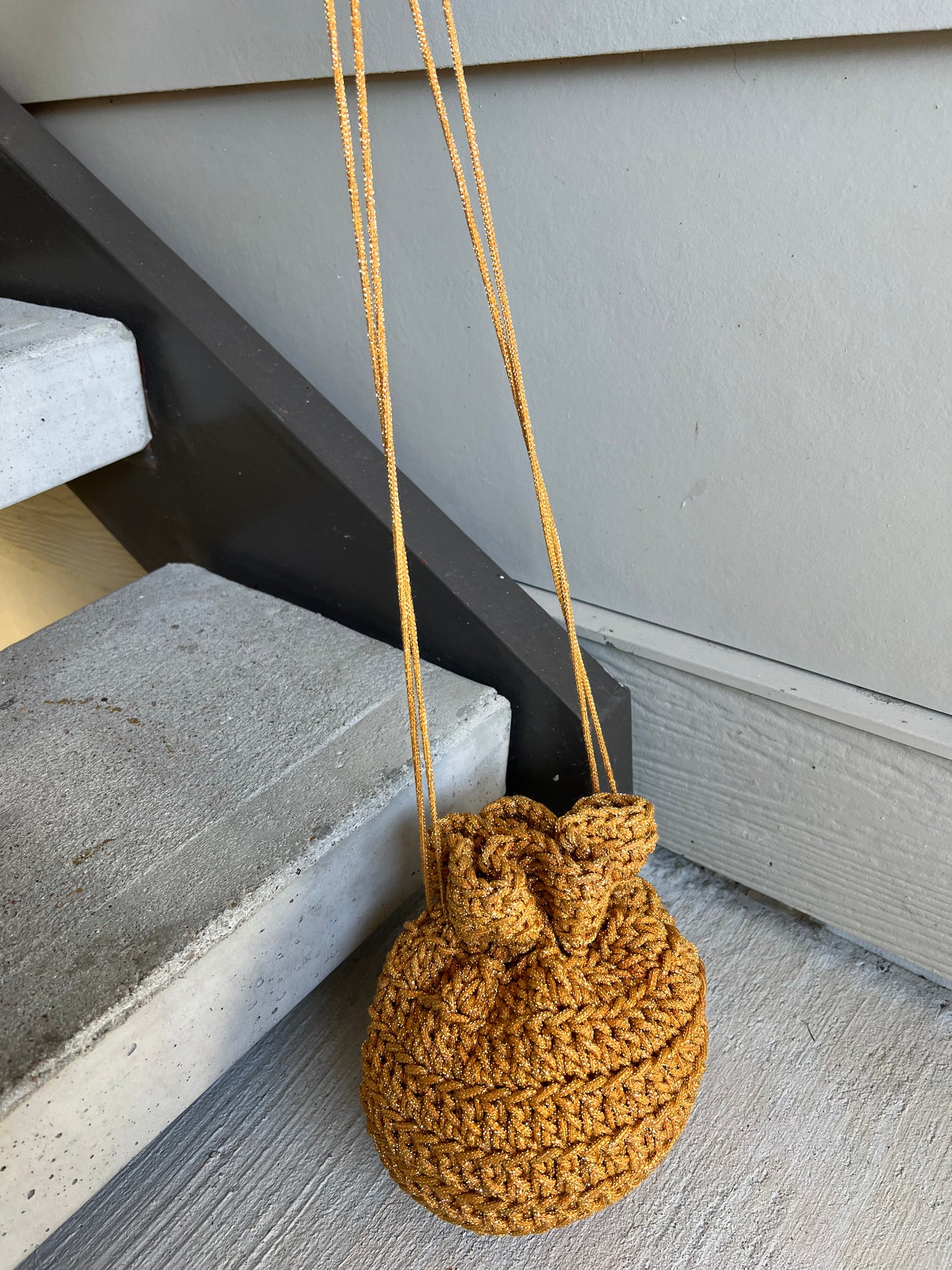 Glitter drawstring bag