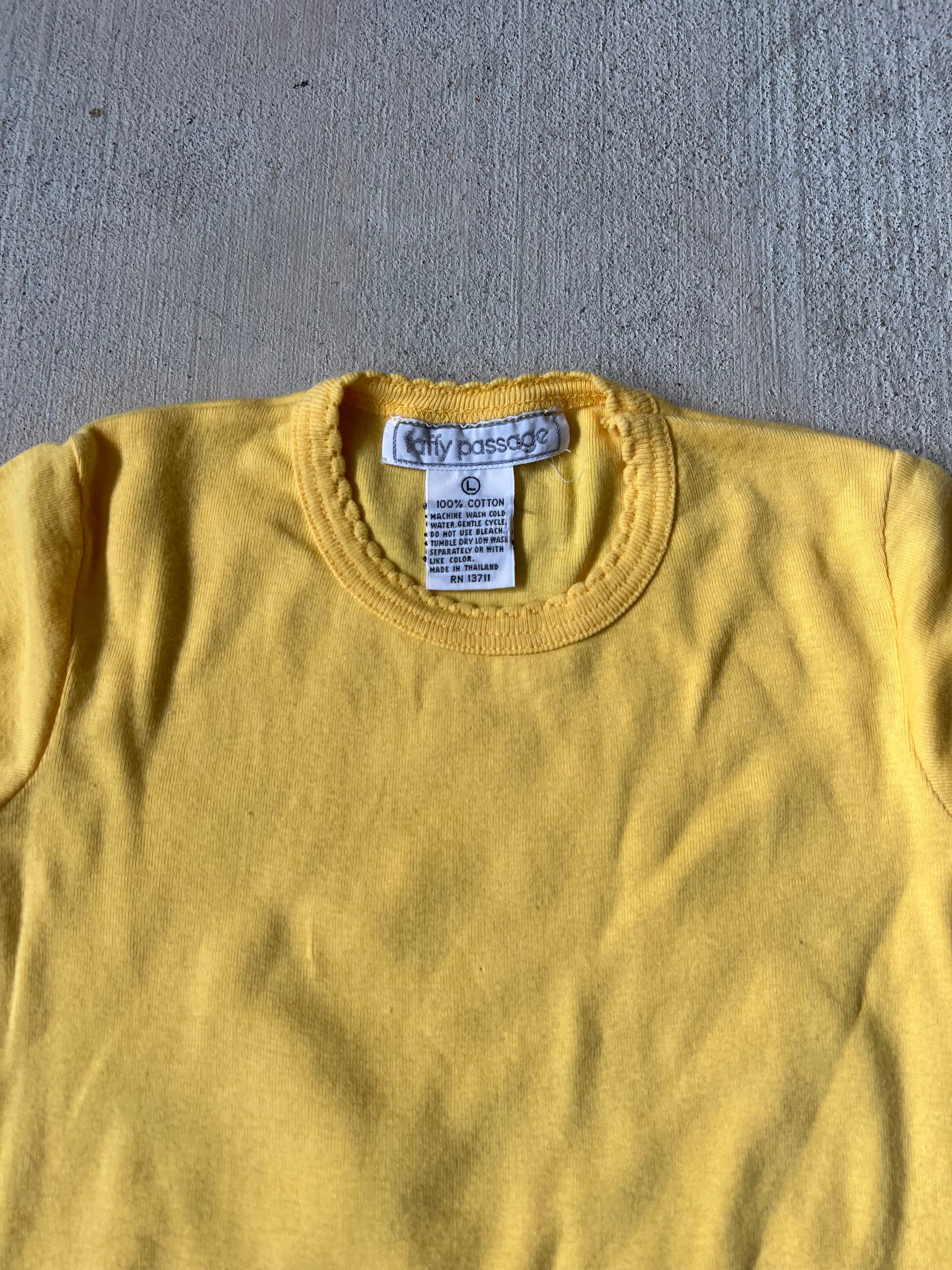 Yellow Round Neck Tee