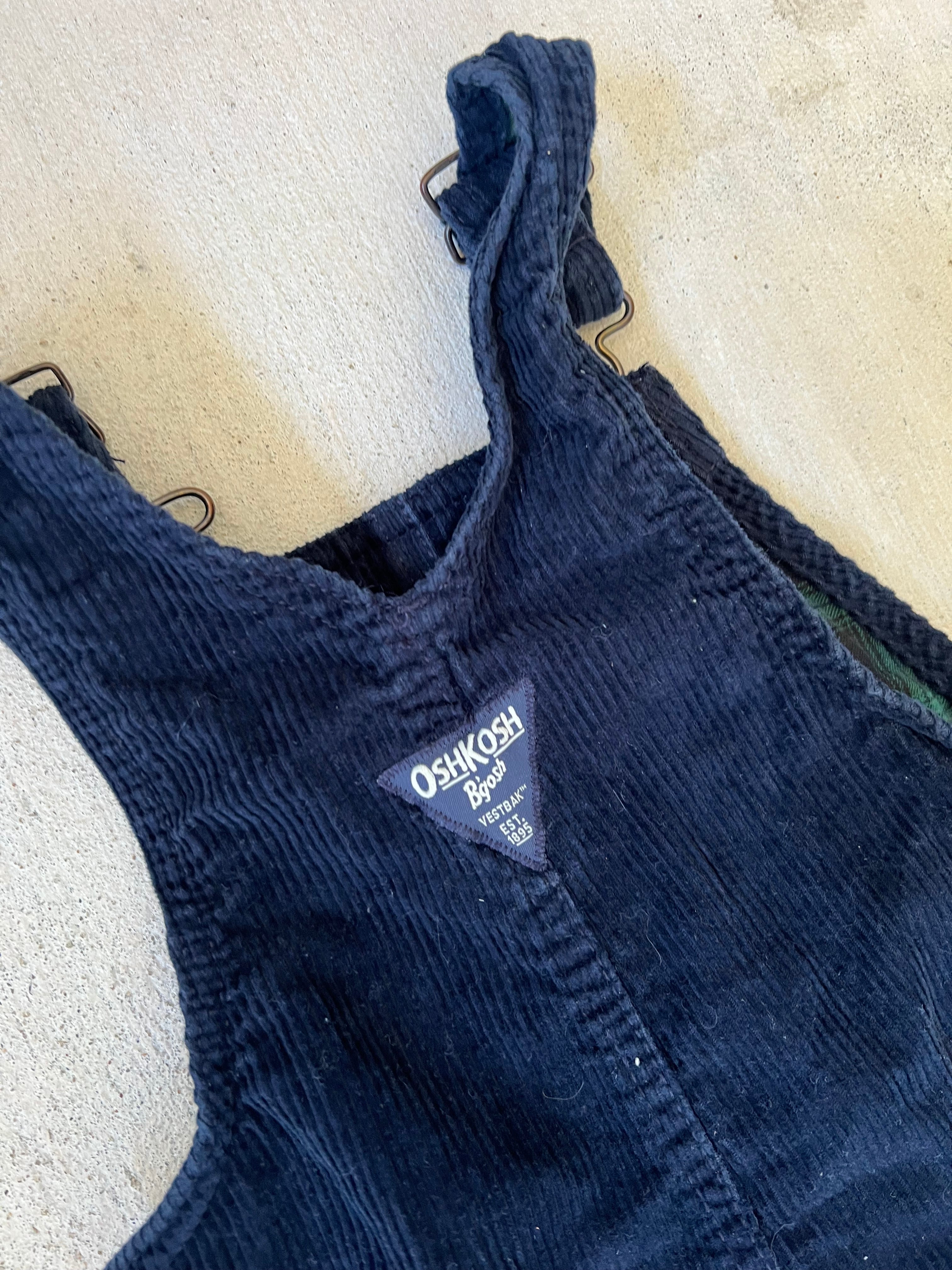 Corduroy Overalls ( Navy )