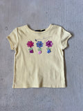 Flower button tee