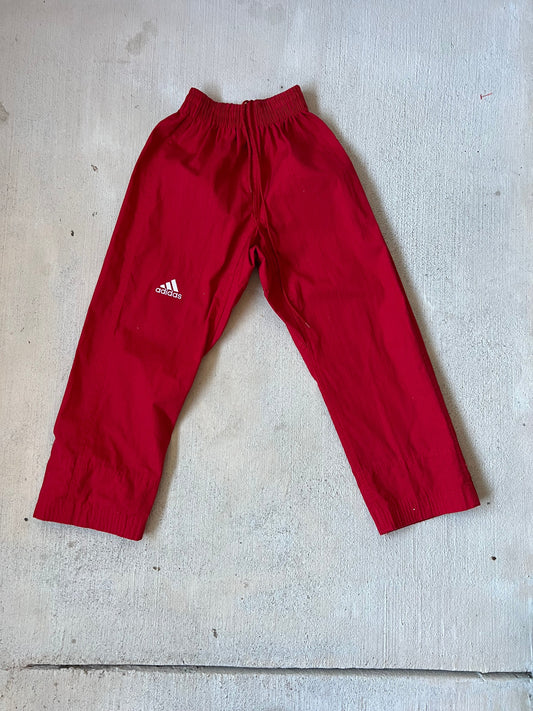 Adidas red track pants