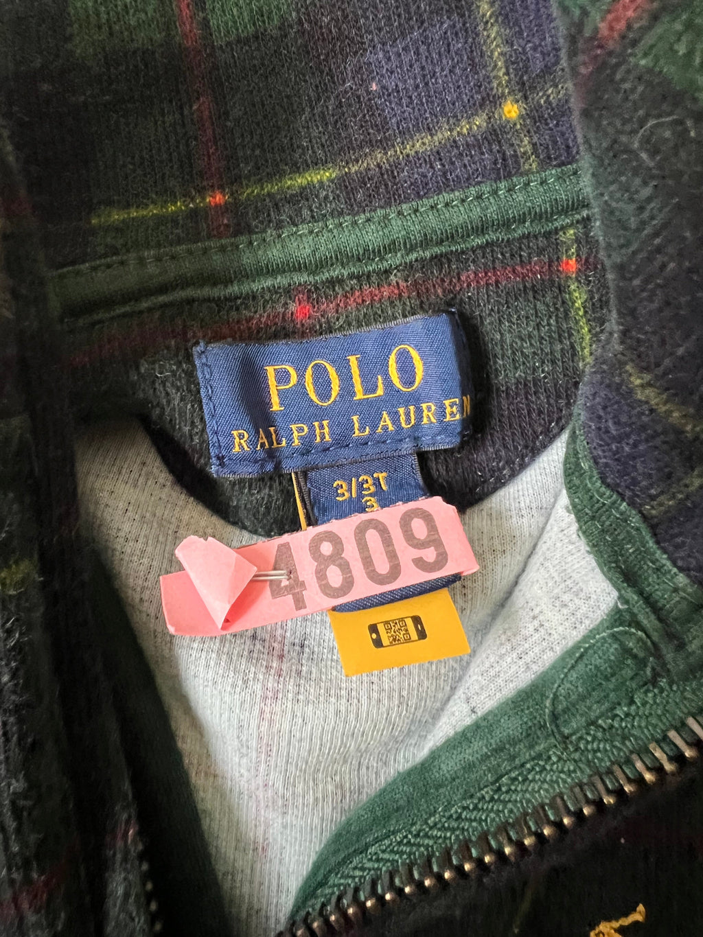 Plaid Quarter Zip Polo Ralph Lauren