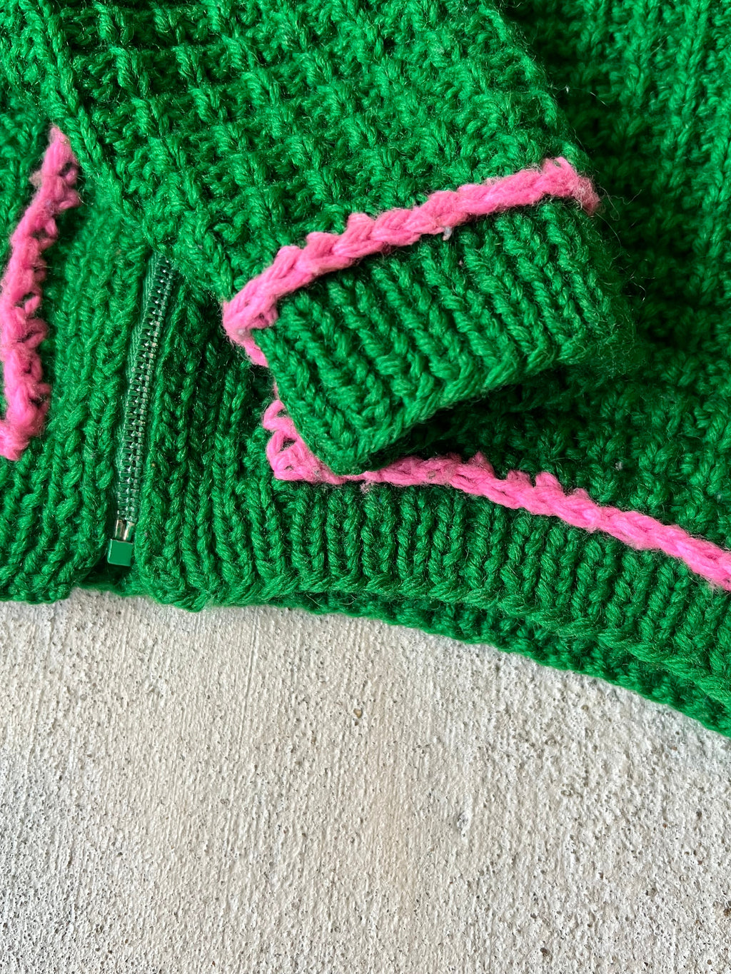 Pink/Green zip up || ( 12m)