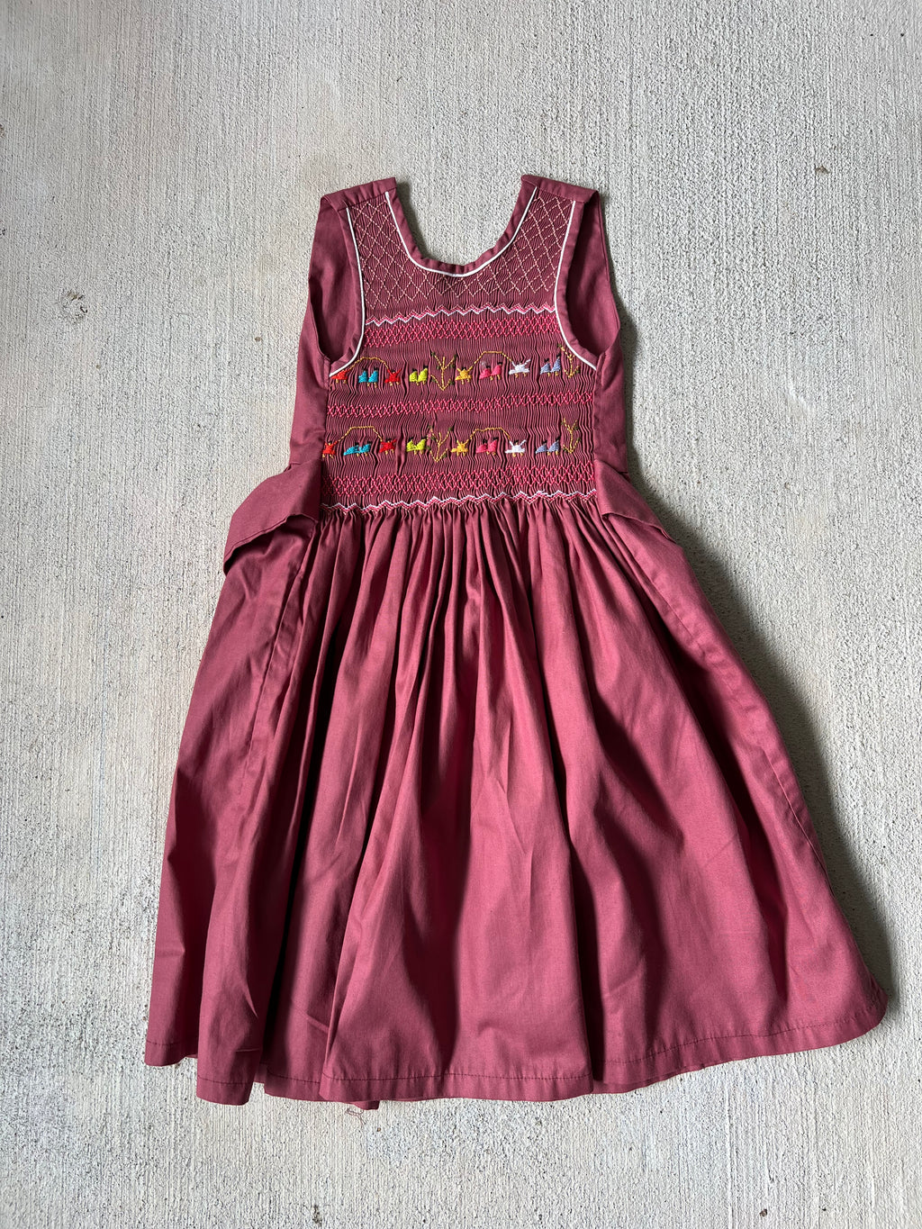 Smock Embroidery Girls Dress
