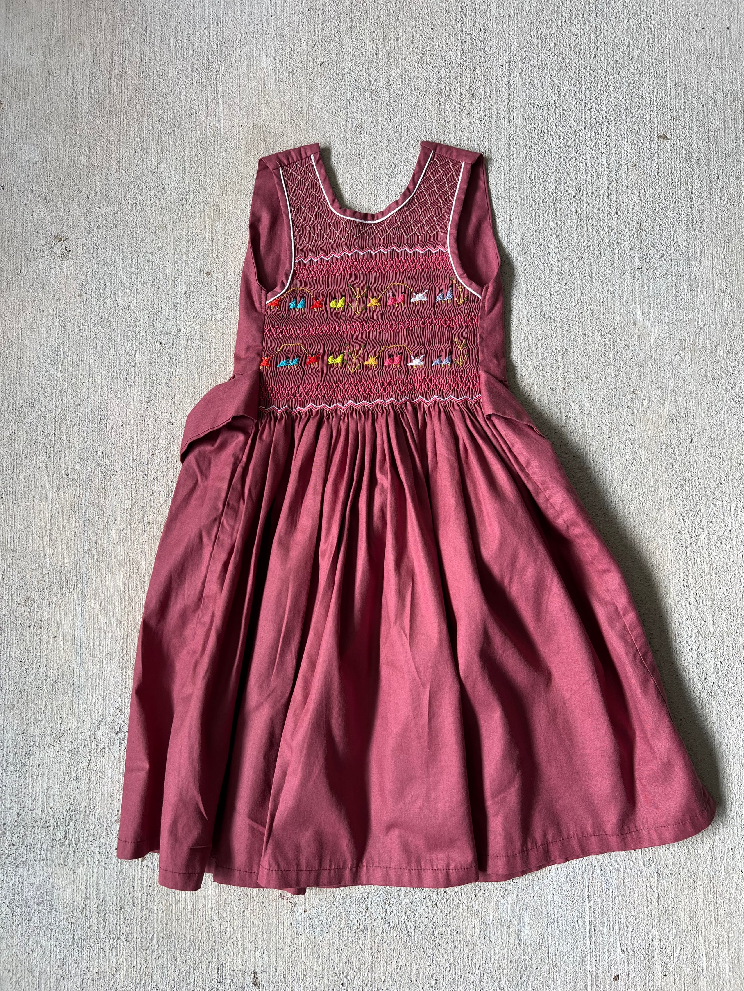 Smock Embroidery Girls Dress