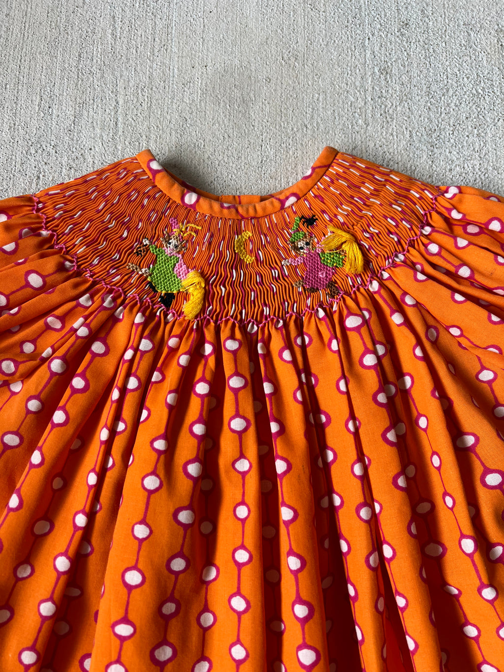 Puffed Sleeve Polka Dot Dress