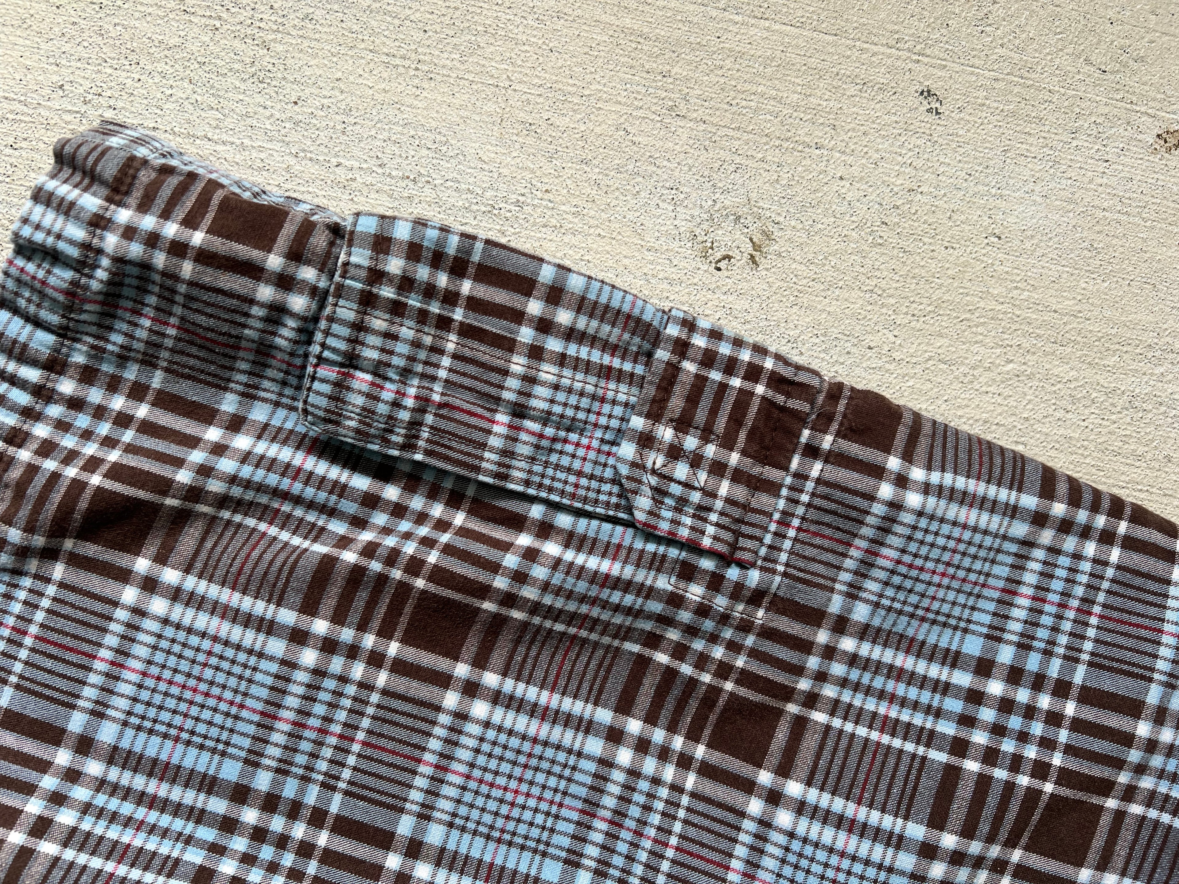 Plaid Baggy Cargo Shorts