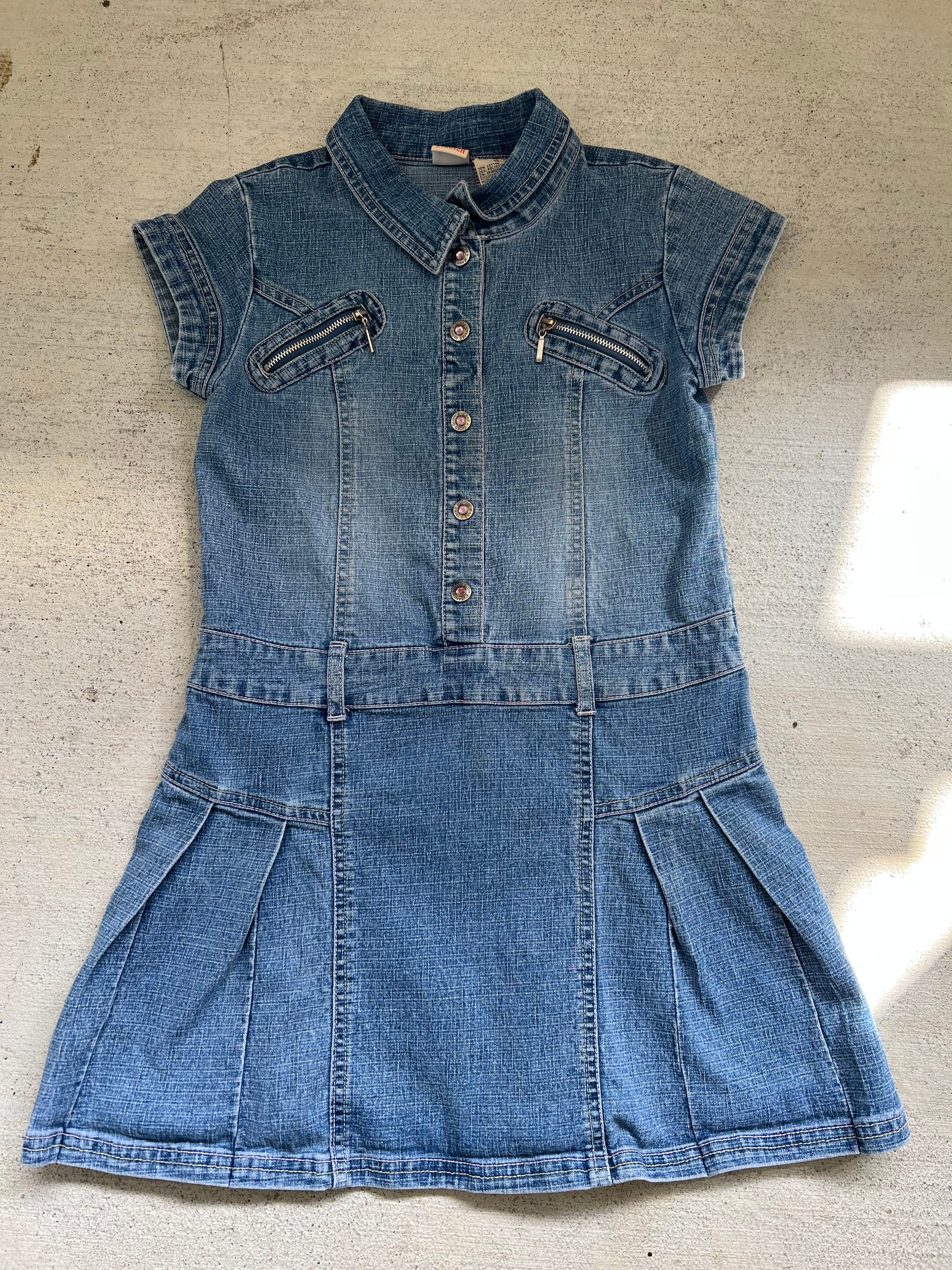 Pink Gem Denim Dress
