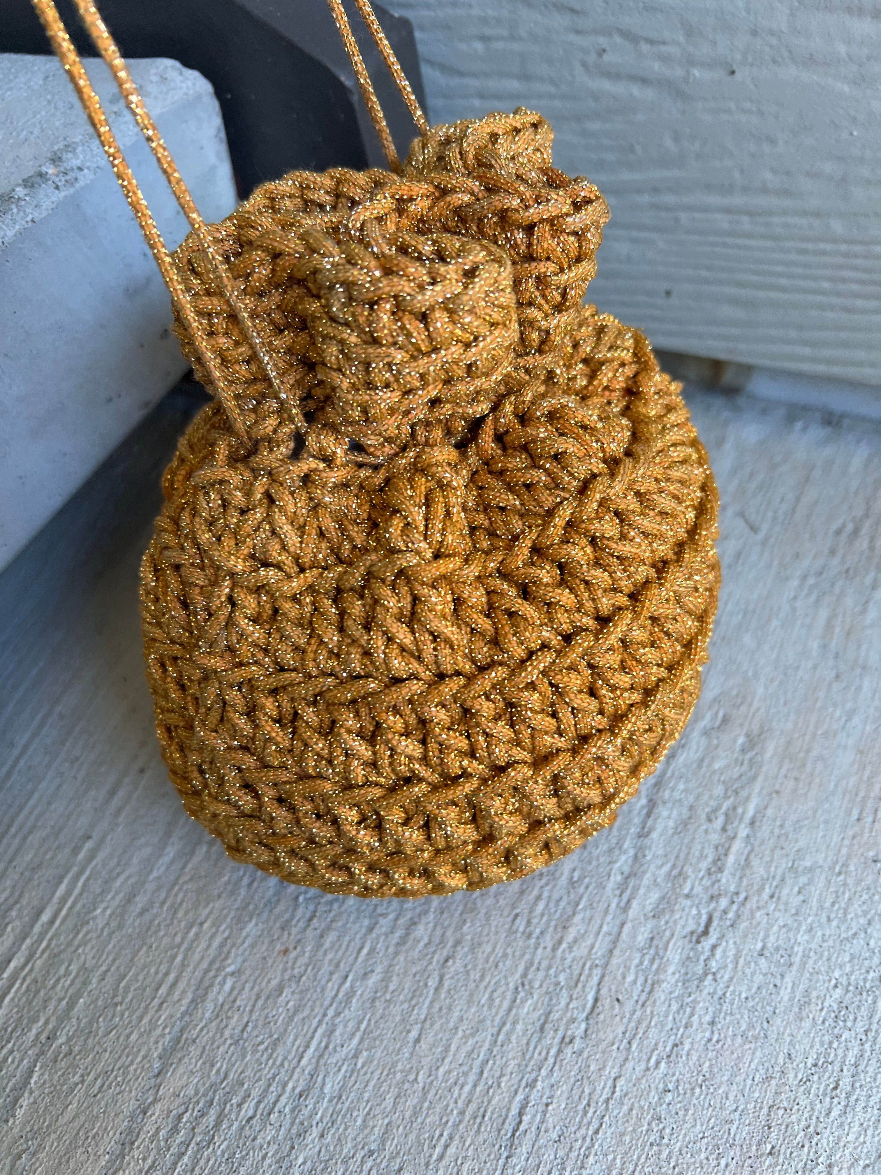 Glitter drawstring bag