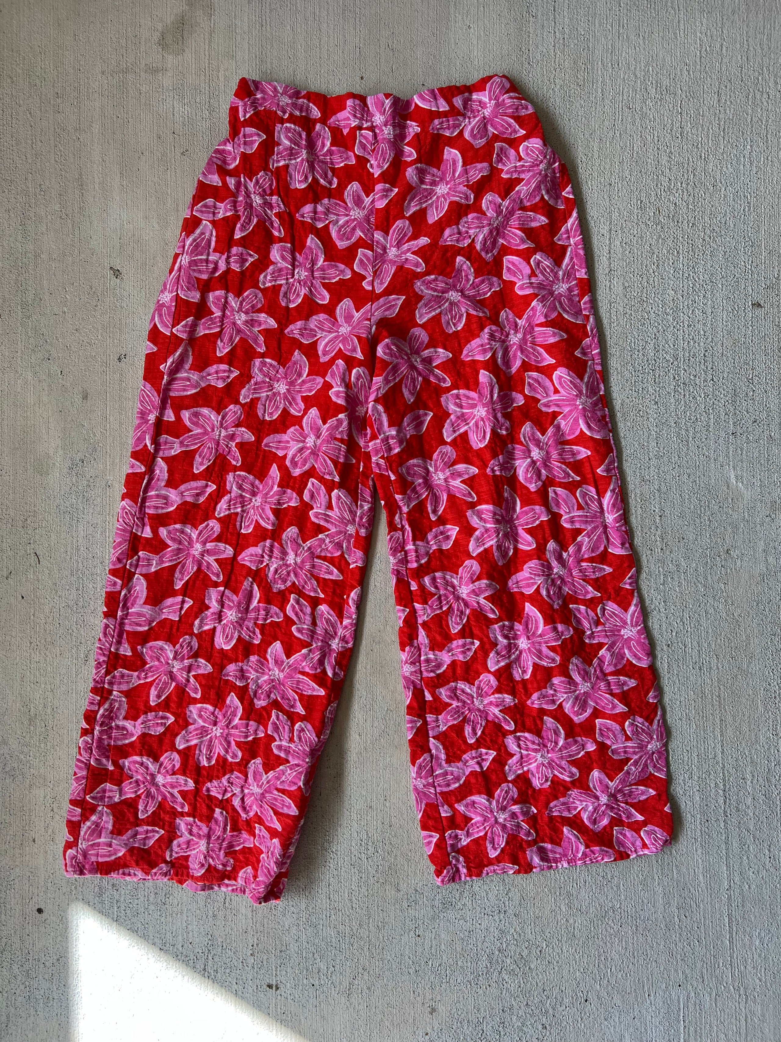 Floral flare pants