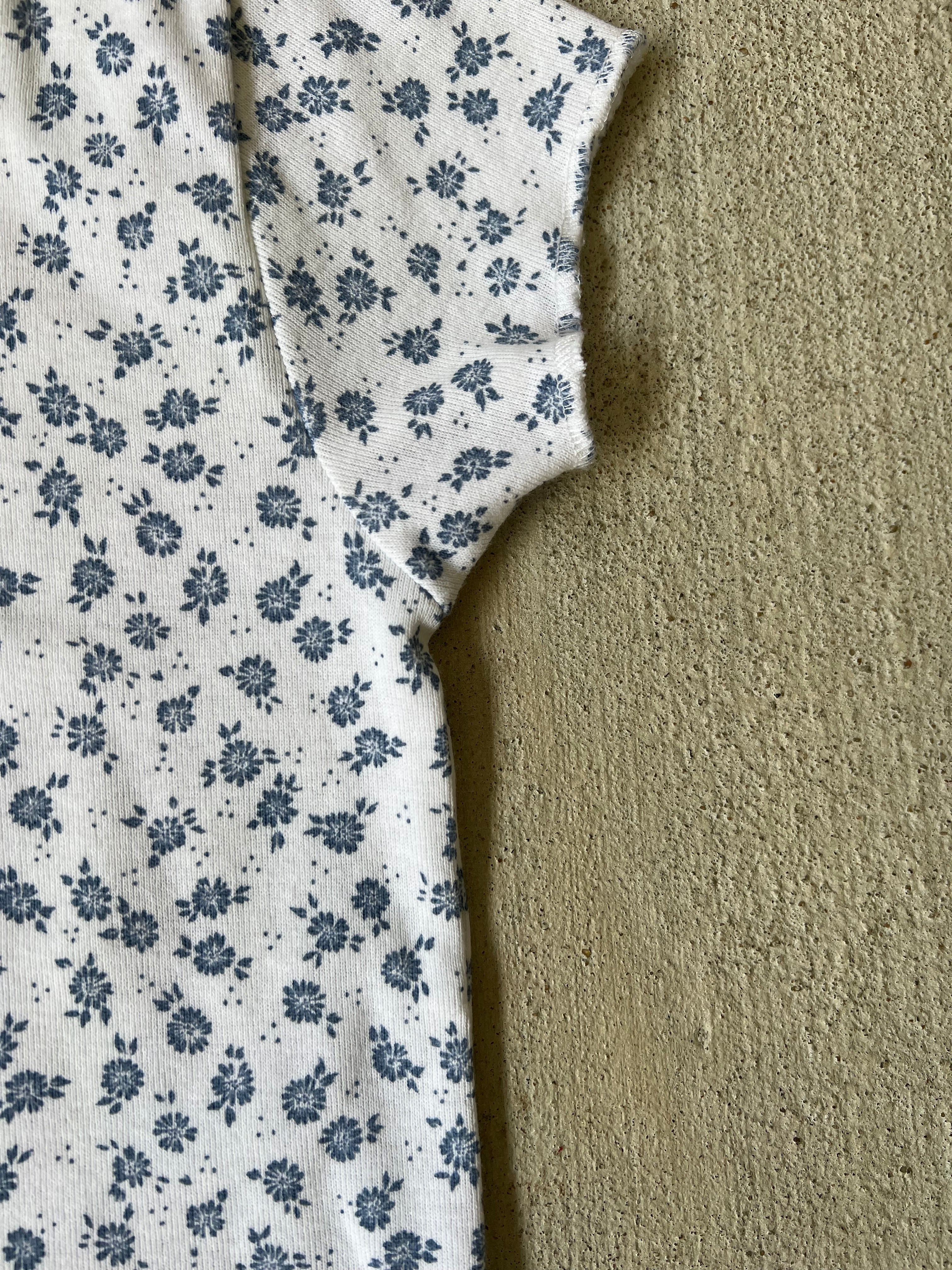 Blue/White Floral Tee