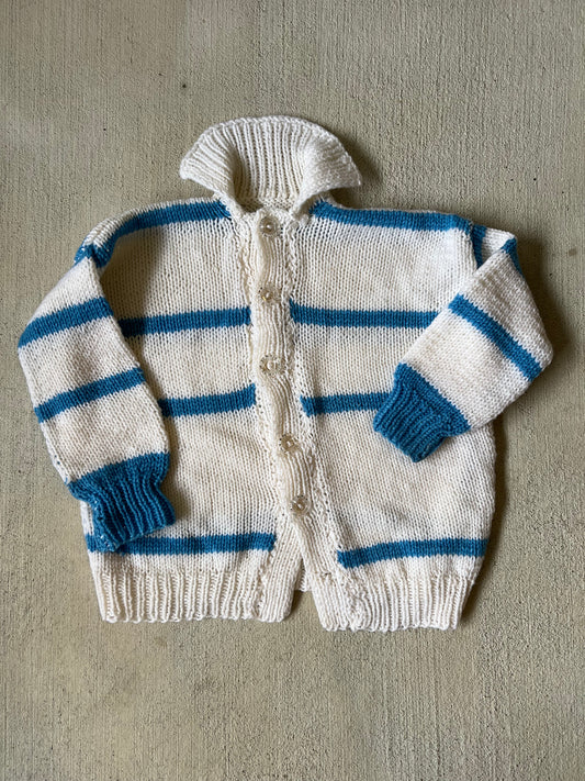 Wide stripe cardigan
