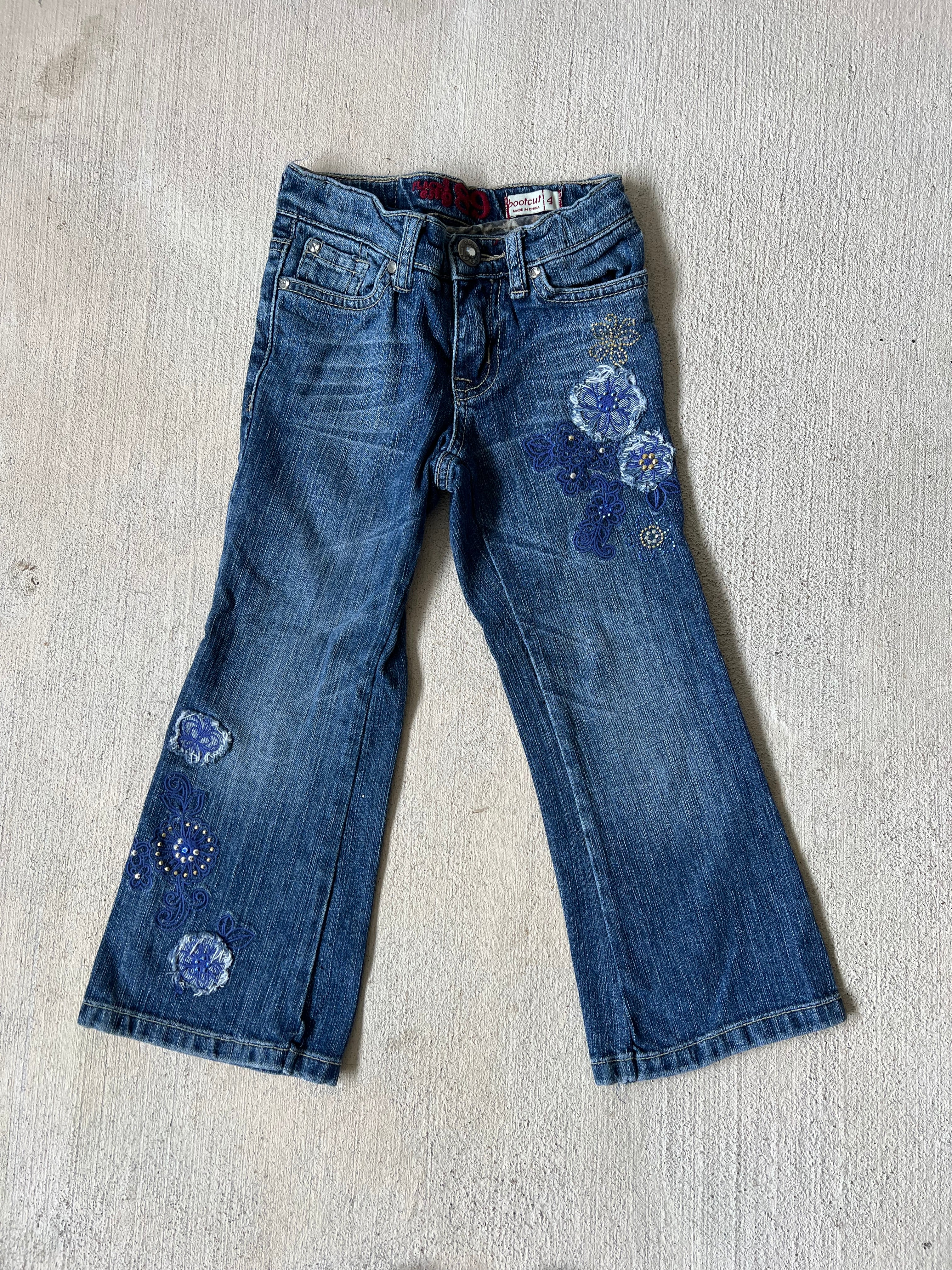 Floral Bootcut Jeans || (4)