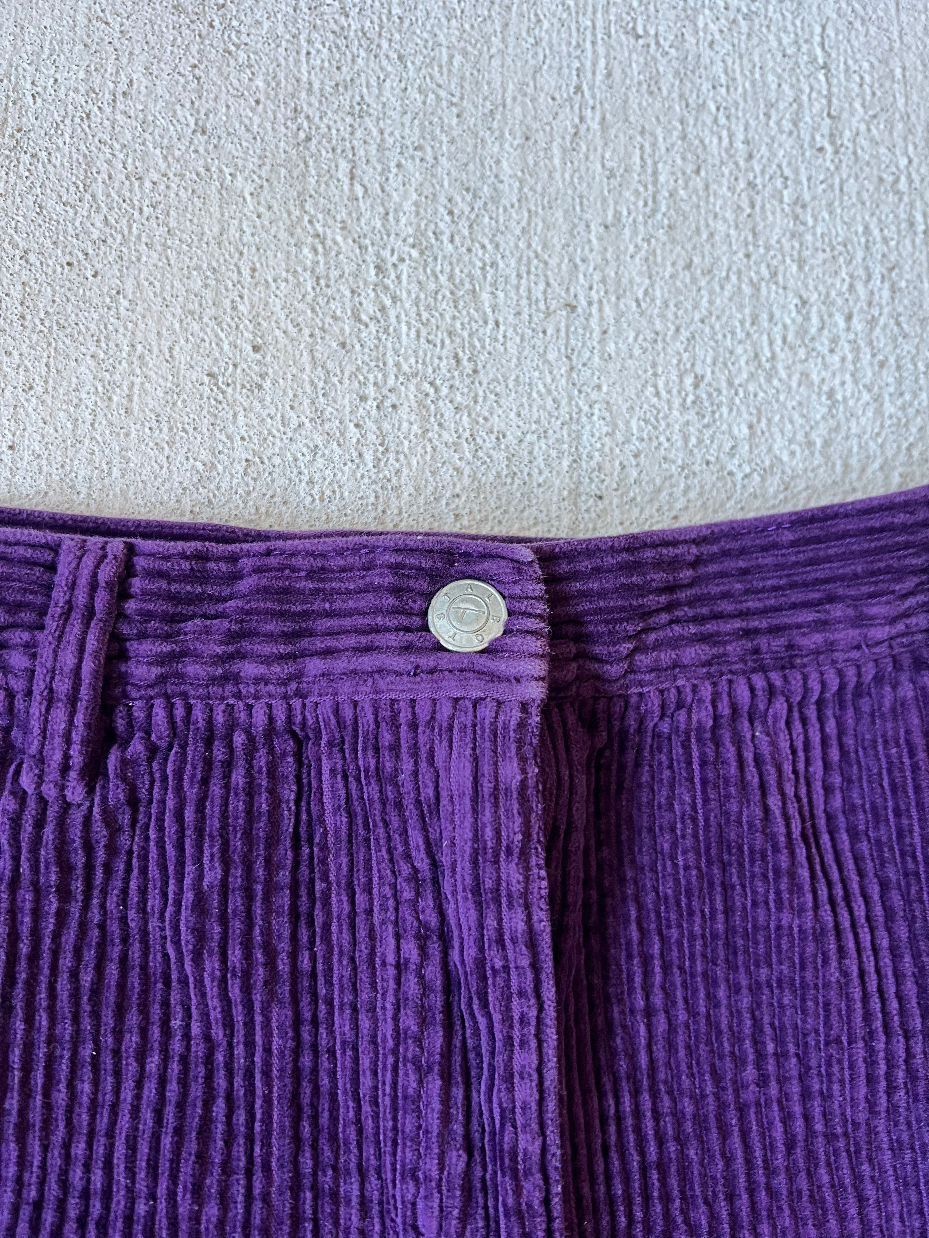 purple corduroy skirt