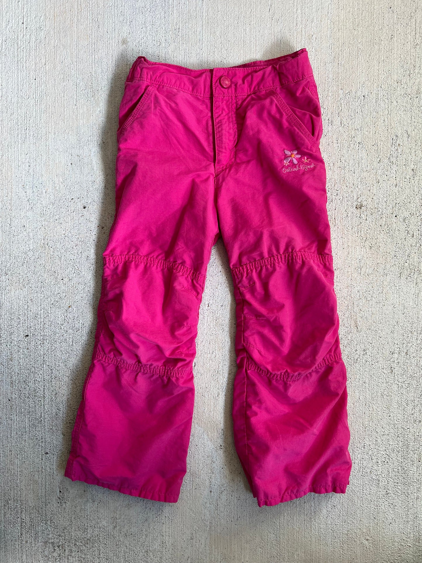 pink embroidery flare