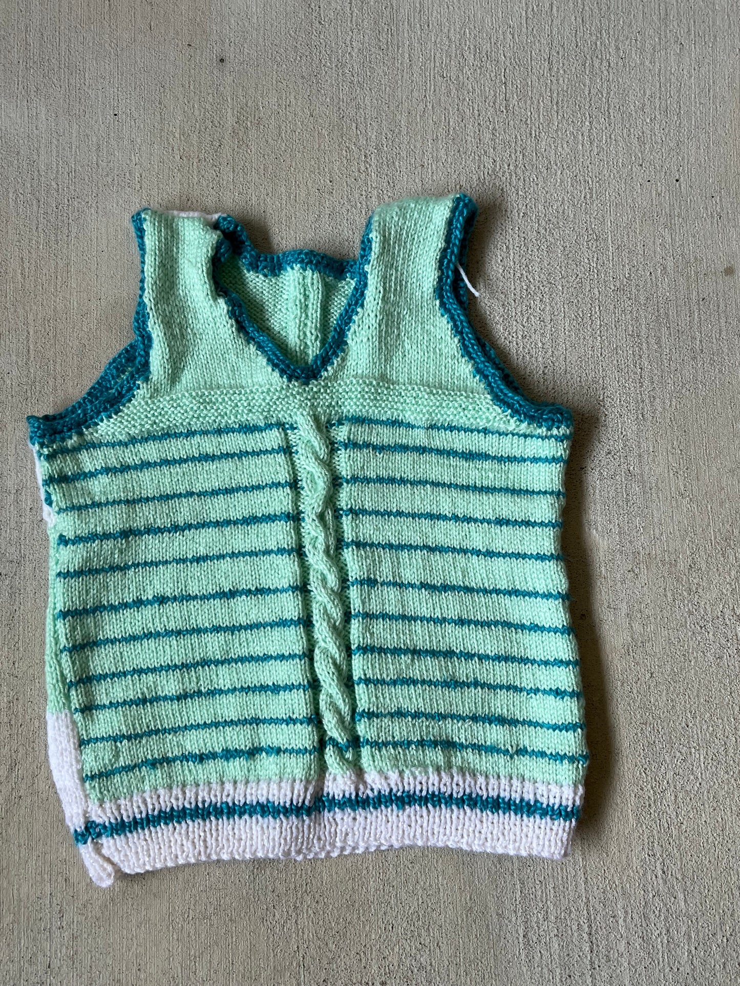 Sleeveless Blue/Green Sweater