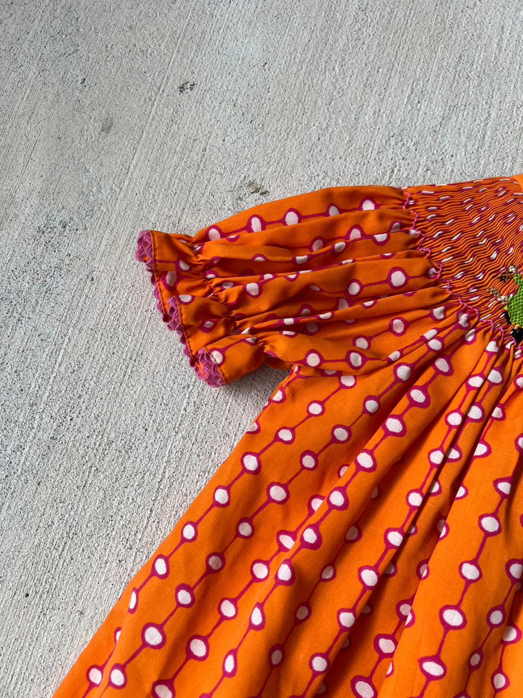 Puffed Sleeve Polka Dot Dress