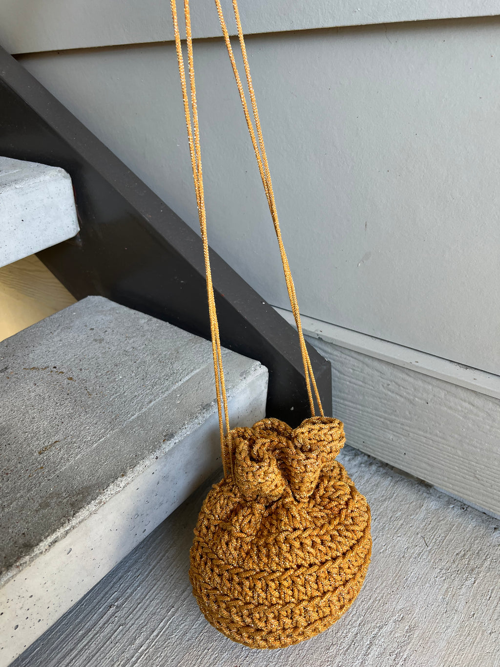 Glitter drawstring bag