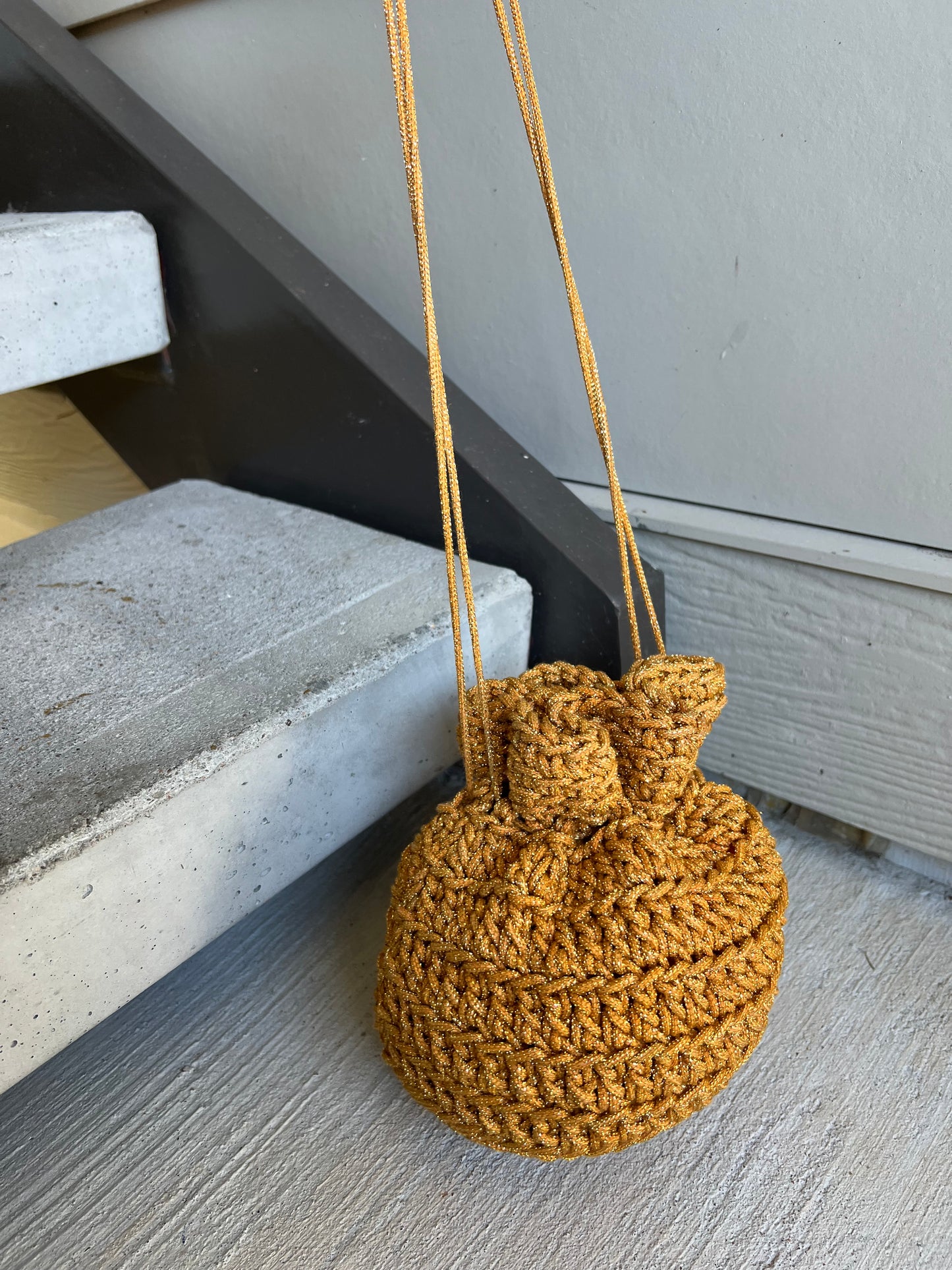 Glitter drawstring bag