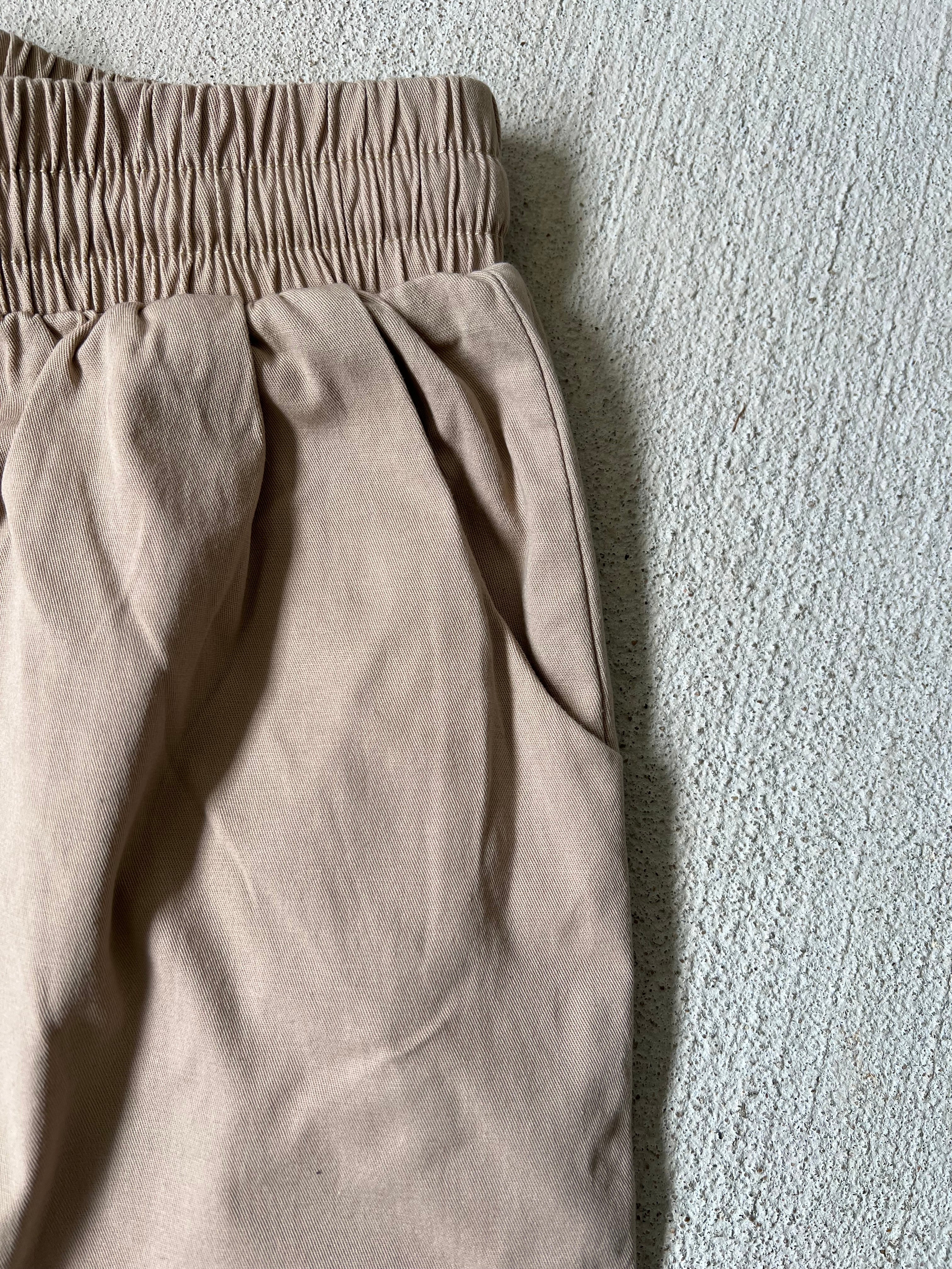 Khaki Oversized Shorts