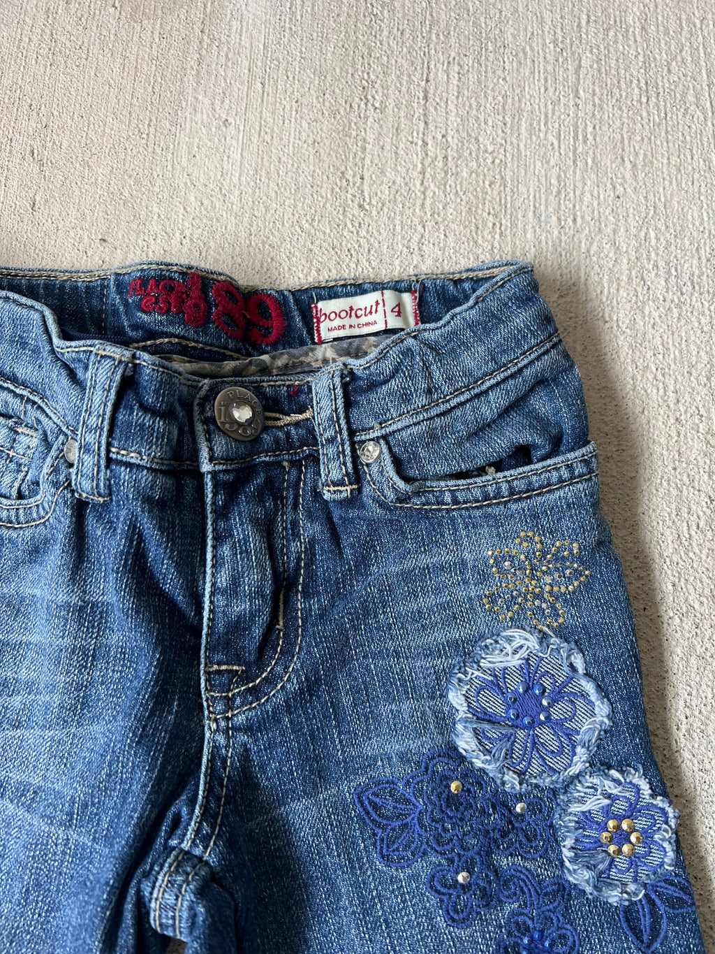 Floral Bootcut Jeans || (4)