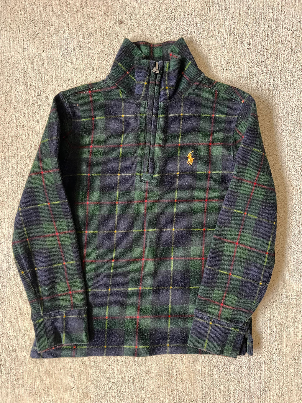 Plaid Quarter Zip Polo Ralph Lauren