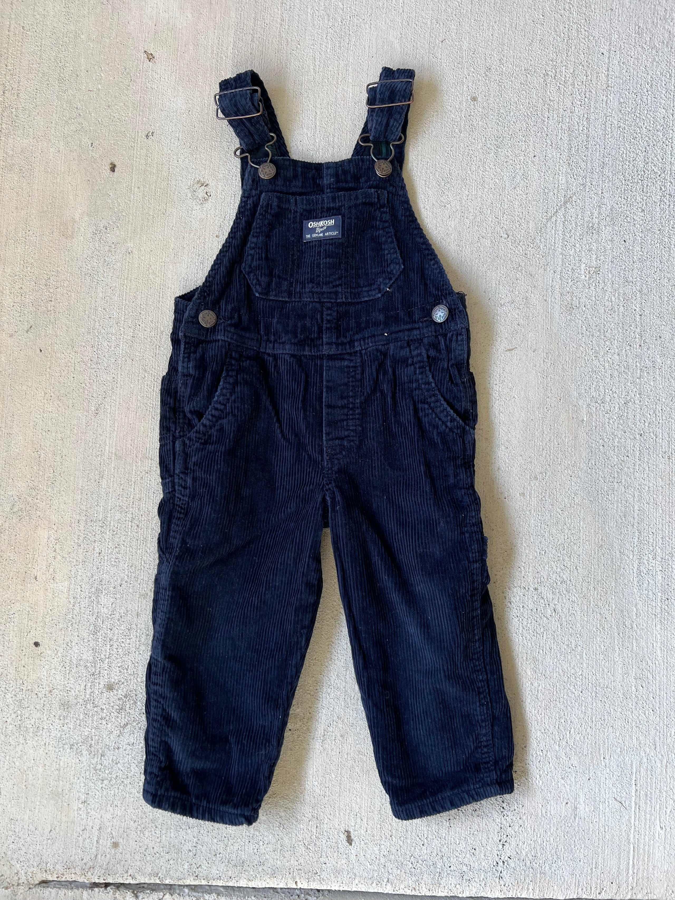 Corduroy Overalls ( Navy )