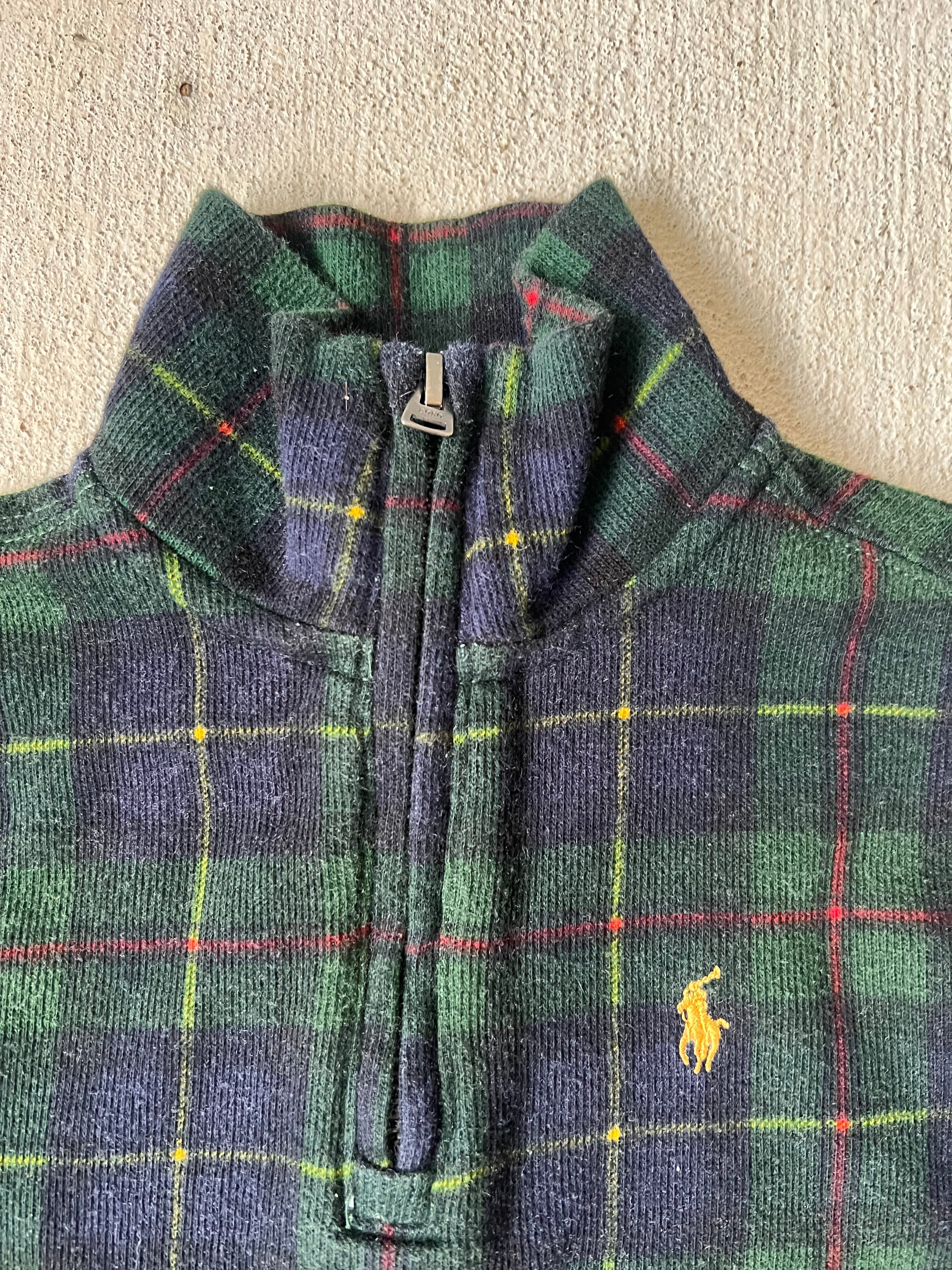 Plaid Quarter Zip Polo Ralph Lauren