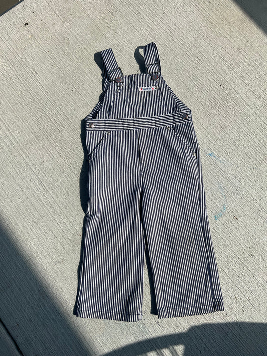 Stripe overalls