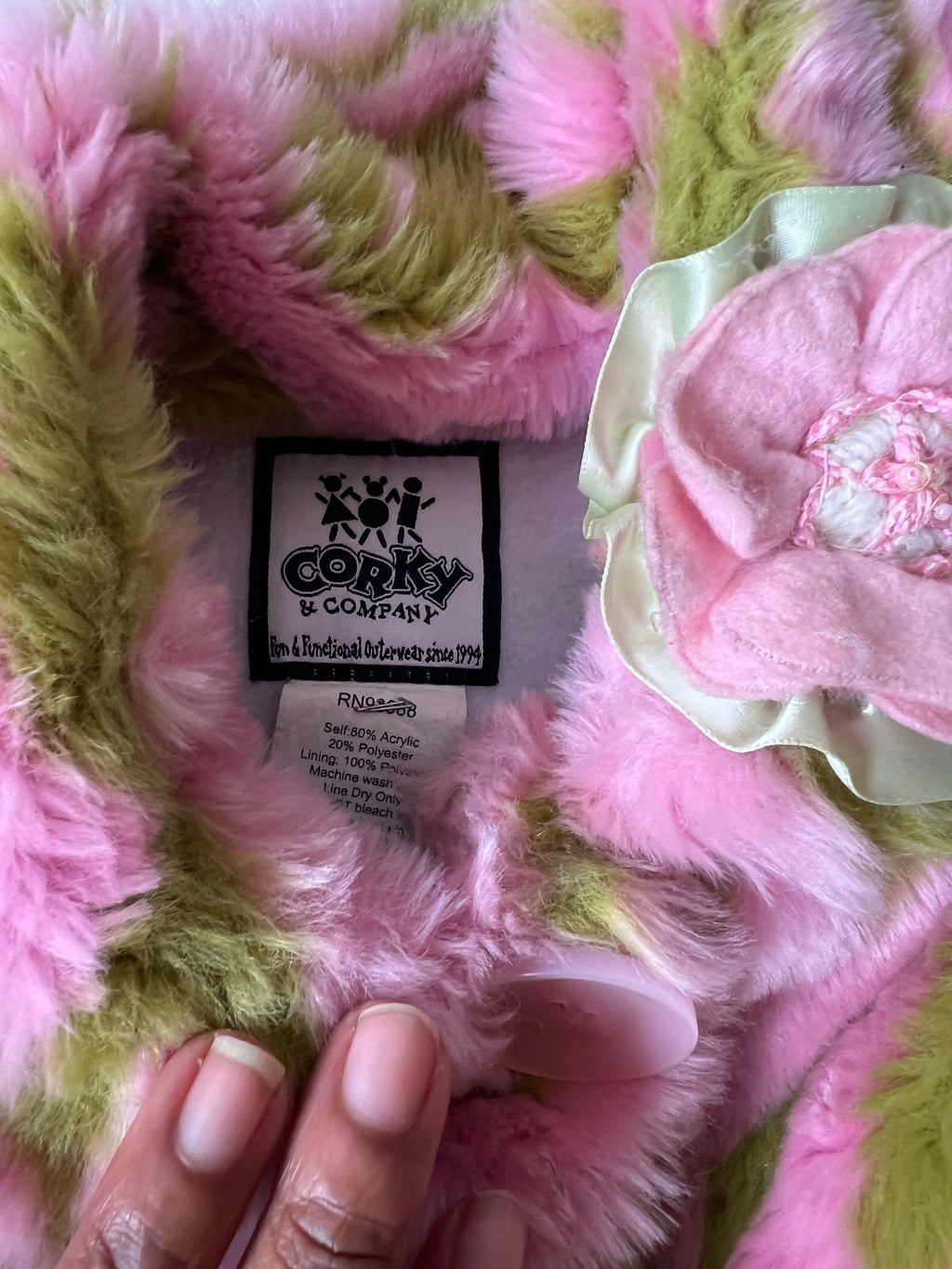 Pink/Green Fur Coat || (6x)