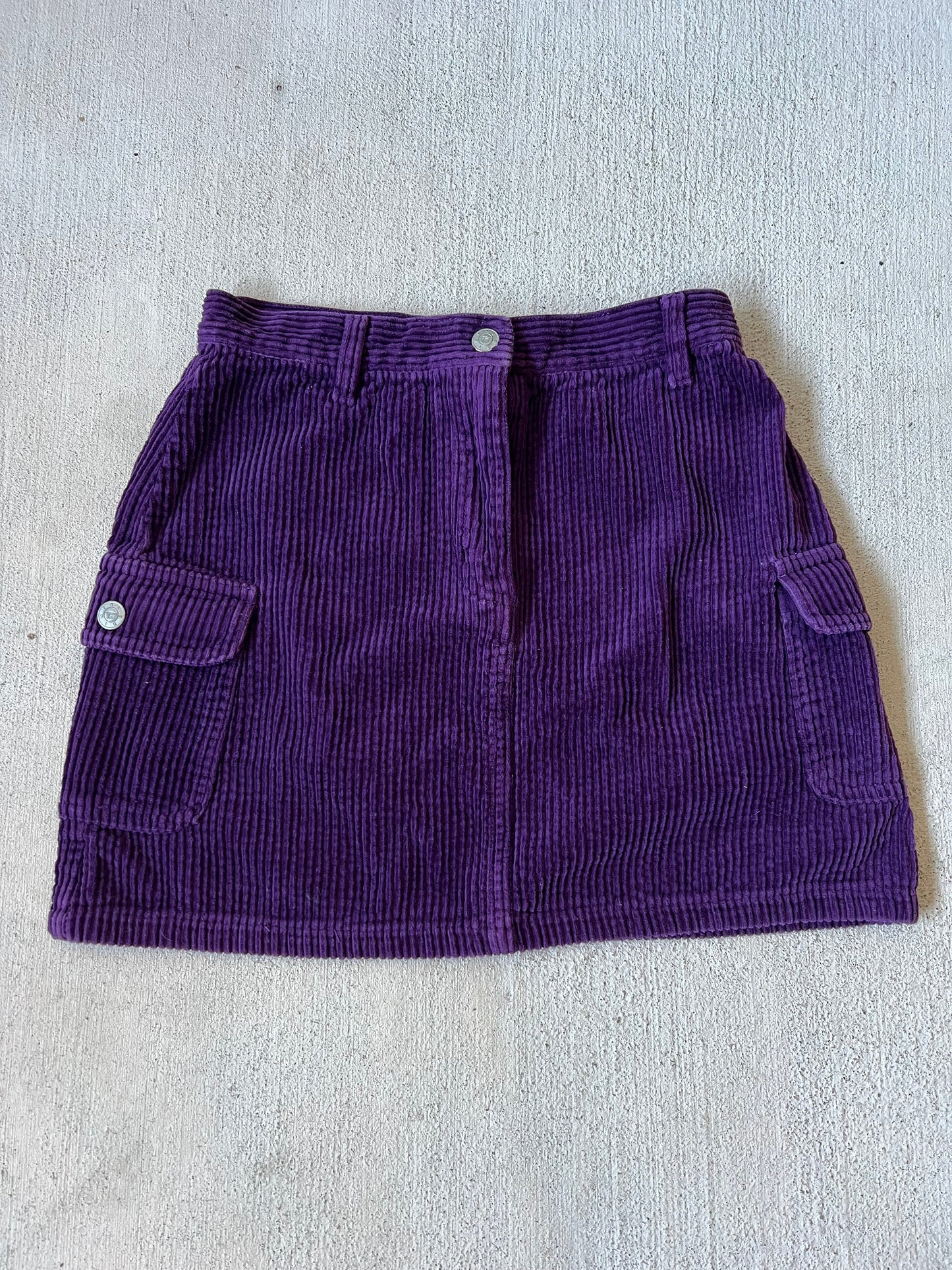 purple corduroy skirt