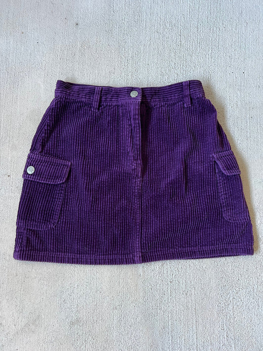 purple corduroy skirt
