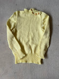 yellow button neck sweater || (2/3)
