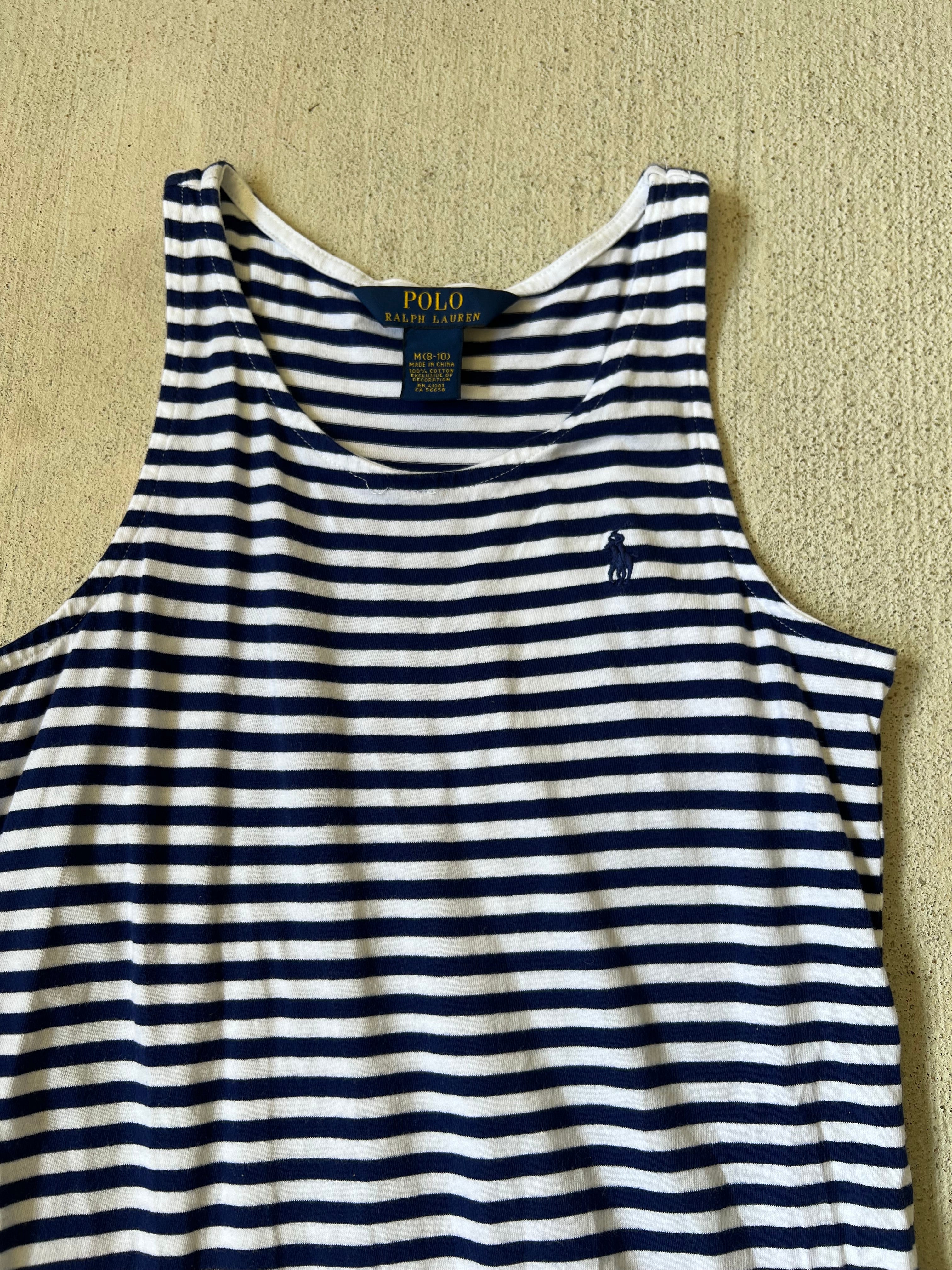Polo RL stripe ruffle dress