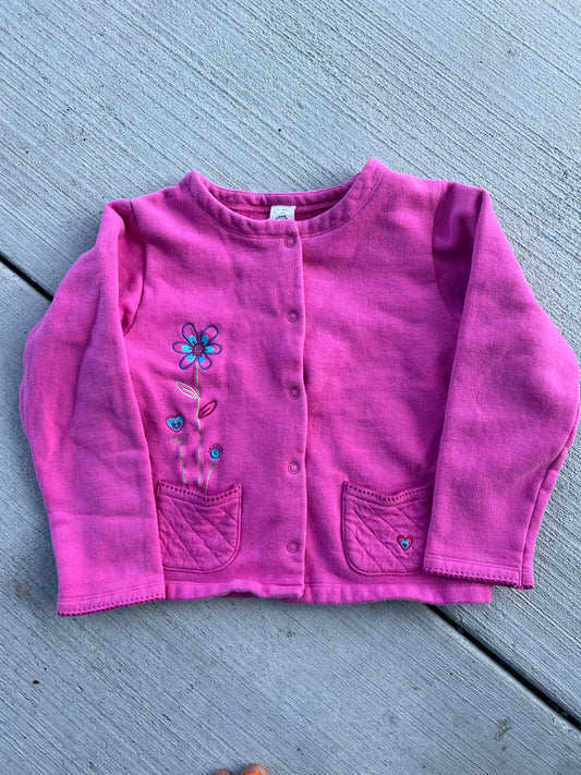 Pink floral cardigan