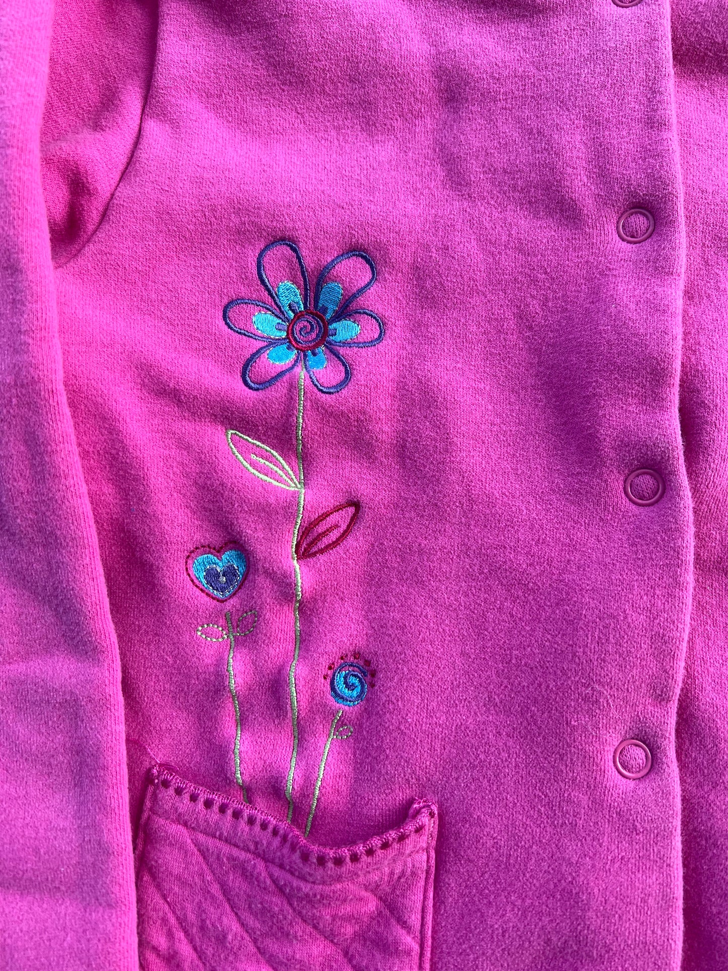 Pink floral cardigan